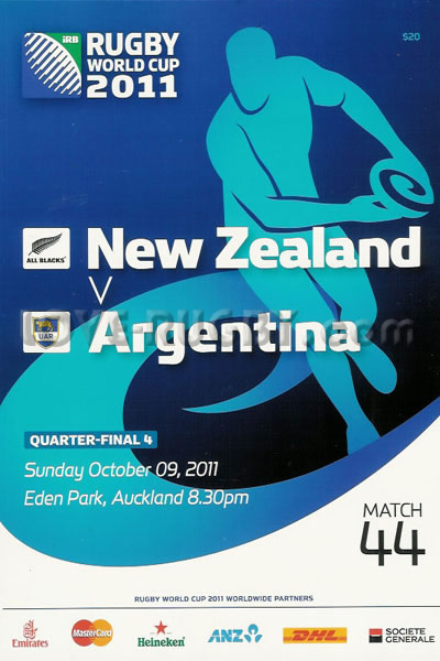 2011 New Zealand v Argentina  Rugby Programme